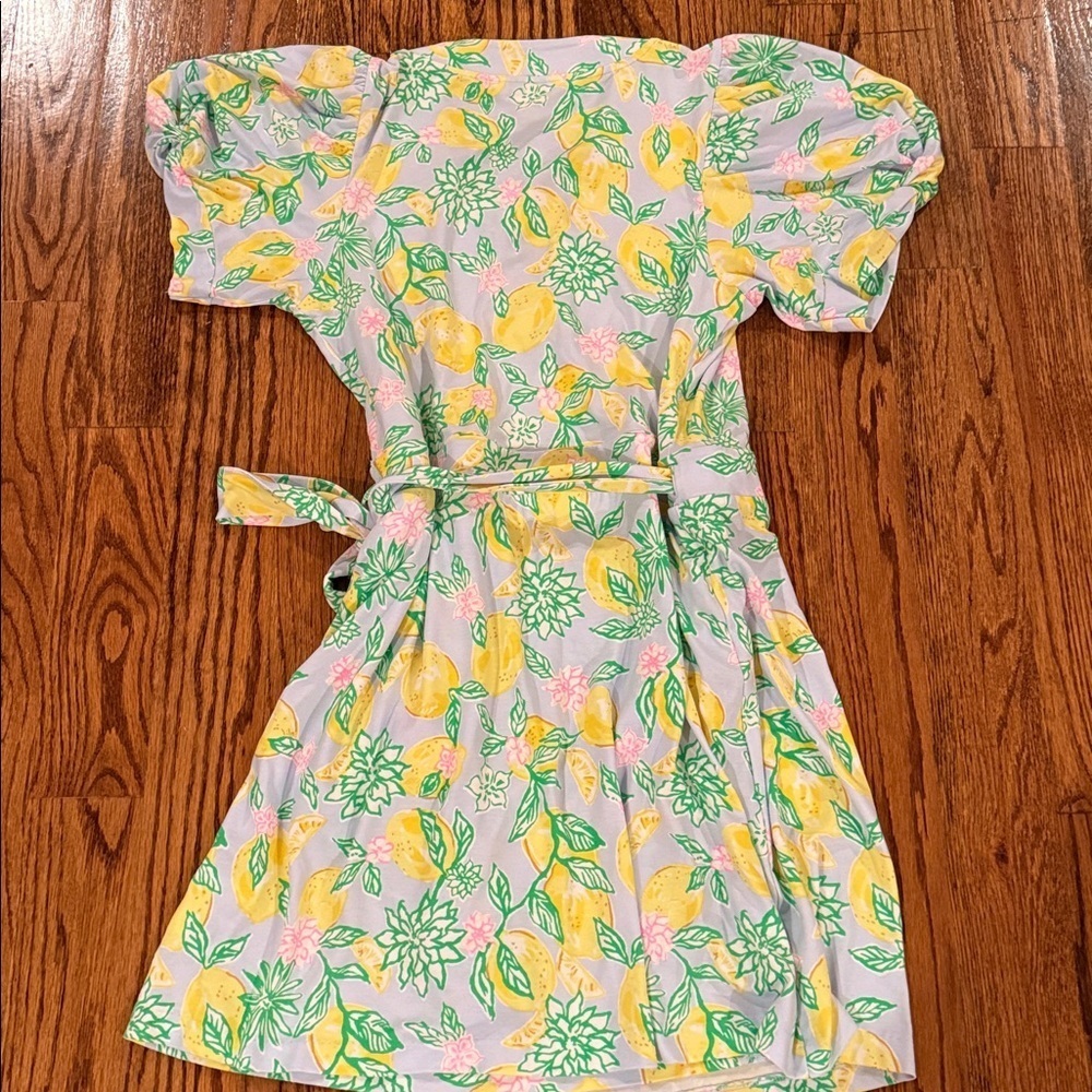 LILLY PULITZER sailynn short-sleeve romper in bluette make lemonade Large NWT - Picture 9 of 10